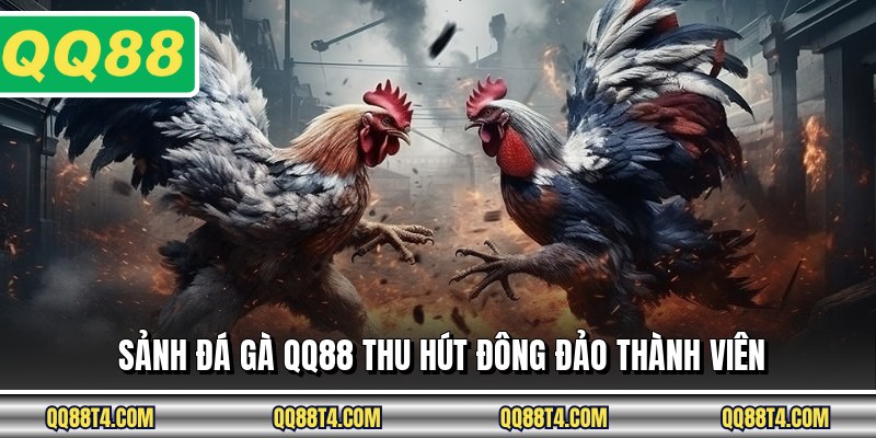 Sảnh đá gà QQ88 thu hút đông đảo thành viên